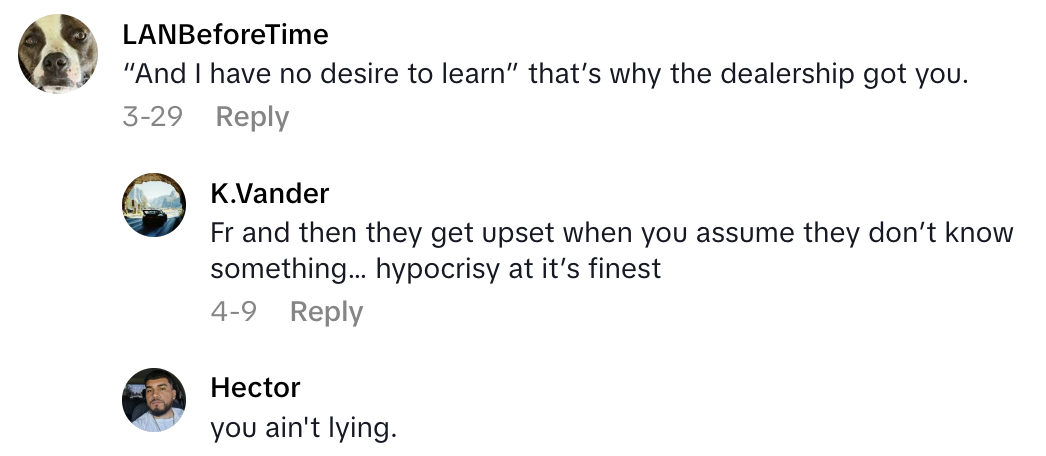 Screenshot 2025 06 29 at 1.53.18 PM A Customer Had An Unexpected Interaction With A Mechanic When She Had Car Trouble